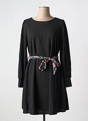 Rochie midi mâneci lungi mâneci lungi negru GRACE & MILA femeie