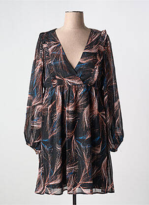Rochie scurtă croială fluidă mâneci lungi negru MOLLY BRACKEN femeie