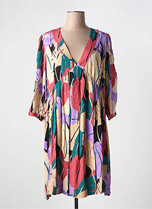 Rochie scurtă mâneci 3/4 mâneci 3/4 violet GRACE & MILA femeie