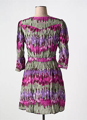 Rochie midi mâneci 3/4 mâneci 3/4 violet LA PETITE ETOILE femeie