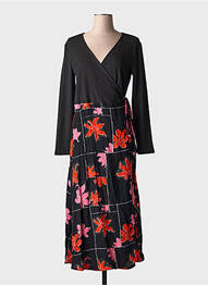 Rochie lungă mâneci lungi mâneci lungi negru DESIGUAL femme