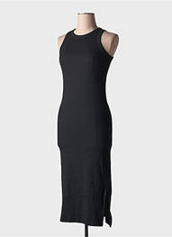 Rochie midi fără mâneci fără mâneci negru TIFFOSI femme