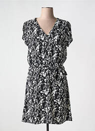 Rochie midi imprimeu floral mâneci scurte negru EMMA ELLA femeie