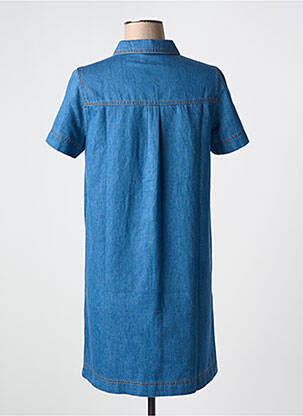 Rochie scurtă mâneci scurte mâneci scurte albastru MAJOLICA femeie