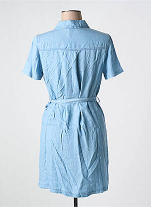 Rochie scurtă mâneci scurte mâneci scurte albastru MAJOLICA femeie