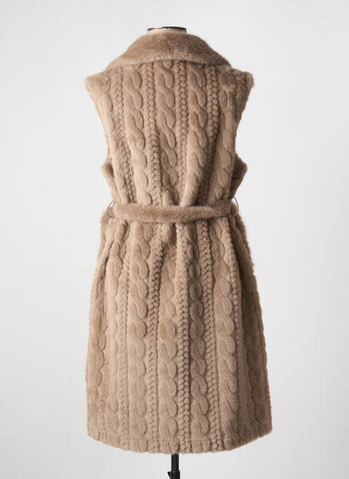 Palton lung maro MIN SWEET femeie