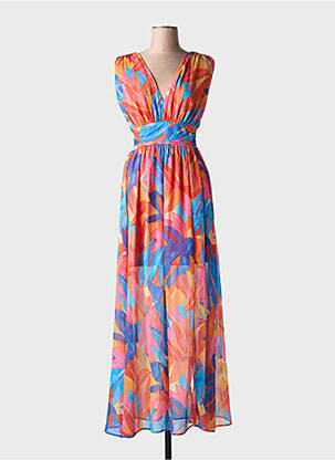 Rochie lungă roz MORGAN femeie