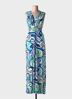 Rochie lungă albastru MORGAN femeie