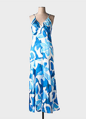 Rochie lungă albastru MORGAN femeie