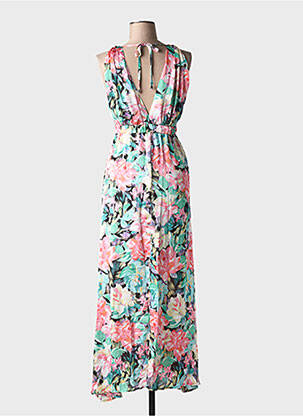 Rochie lungă imprimeu floral fără mâneci roz HF WOMAN COLLECTION femeie