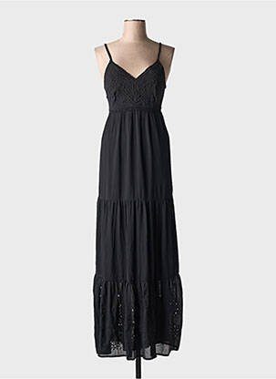 Rochie lungă negru MORGAN femeie