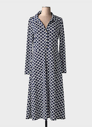 Rochie lungă mâneci lungi mâneci lungi albastru MORAGN femeie