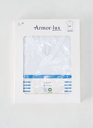 Tricou croială cambrată mâneci scurte alb ARMOR LUX bărbat