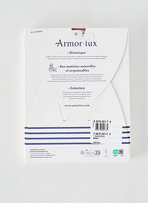 Tricou croială cambrată mâneci scurte alb ARMOR LUX bărbat
