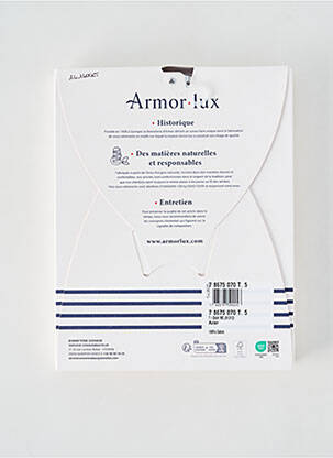 Tricou croială cambrată mâneci scurte albastru ARMOR LUX bărbat