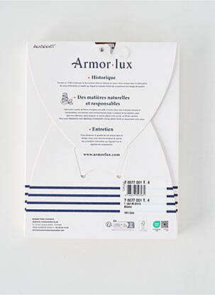 Tricou croială cambrată mâneci scurte alb ARMOR LUX bărbat