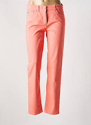 Pantalon slim țesătură poplin mărime normală portocalie ANNA MONTANA femeie