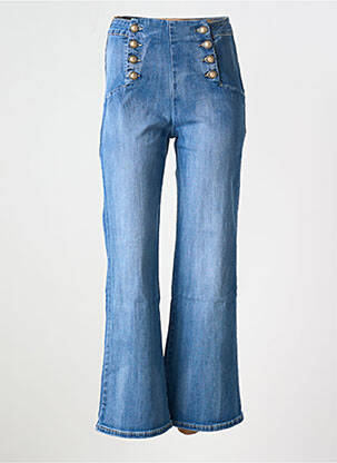 Blugi cu croială evazată albastru PLACE DU JOUR femeie