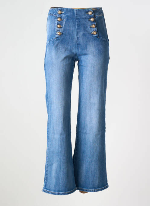 Blugi cu croială evazată albastru PLACE DU JOUR femeie