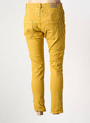 Pantalon 7/8 elasticitate mărime normală galben PLACE DU JOUR femeie