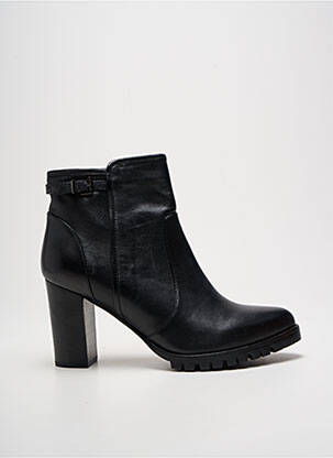 Botine/ghete material neted toc de 7 la 9 cm negru COULEUR POURPRE femeie