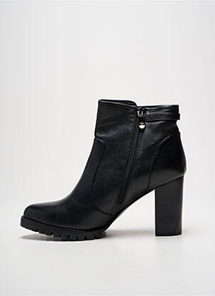 Botine/ghete material neted toc de 7 la 9 cm negru COULEUR POURPRE femeie