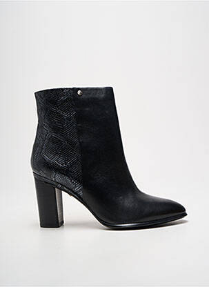 Botine/ghete material neted toc de 7 la 9 cm negru COULEUR POURPRE femeie