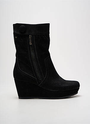Botine/ghete vârf rotund toc de 7 la 9 cm negru COULEUR POURPRE femeie