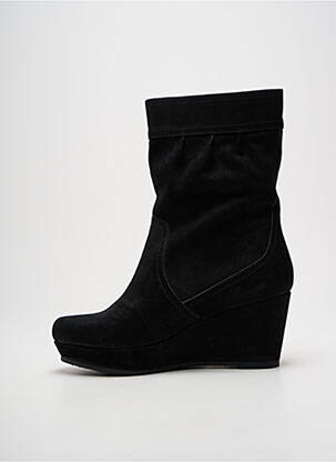 Botine/ghete vârf rotund toc de 7 la 9 cm negru COULEUR POURPRE femeie