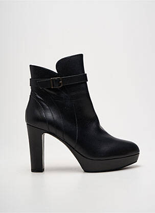 Botine/ghete material neted toc de 7 la 9 cm negru UNISA femeie
