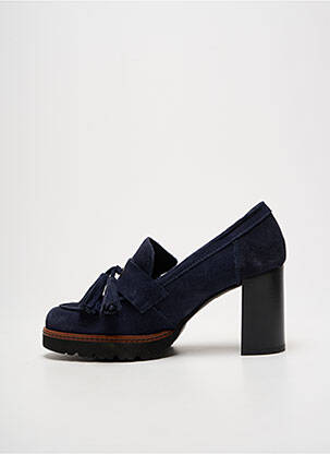 Mocasini vârf rotund toc de 7 la 9 cm albastru GADEA femeie