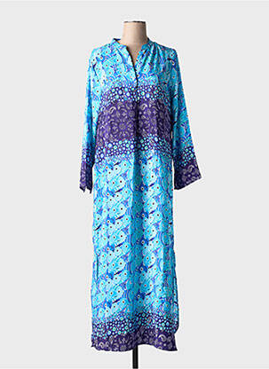 Rochie lungă mâneci lungi mâneci lungi albastru ANTICA SARTORIA femeie