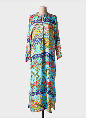 Rochie lungă mâneci lungi mâneci lungi albastru ANTICA SARTORIA femeie