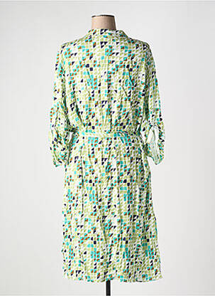 Rochie midi croială fluidă mâneci 3/4 verde REVER MILE femeie
