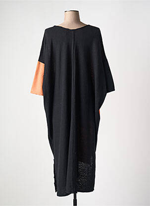 Rochie midi mâneci 3/4 mâneci 3/4 negru KEDZIOREK femeie