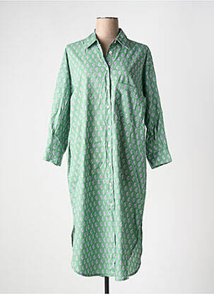 Rochie midi mâneci 3/4 mâneci 3/4 verde ZEN ETHIC femeie