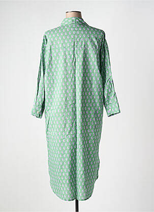 Rochie midi mâneci 3/4 mâneci 3/4 verde ZEN ETHIC femeie