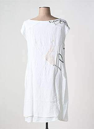 Rochie scurtă mâneci scurte mâneci scurte alb ELISA CAVALETTI femeie
