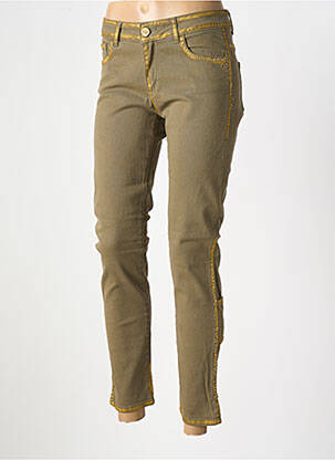 Blugi cu croială slim verde ELISA CAVALETTI femeie