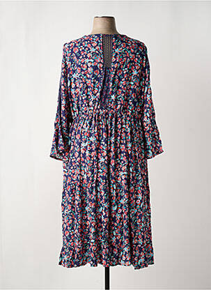 Rochie lungă imprimeu floral mâneci 3/4 albastru JEAN MARC PHILIPPE femeie