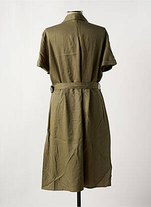 Rochie midi mâneci scurte mâneci scurte verde FLY GIRL femeie