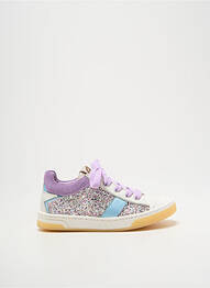 Adidași țesătură țesătură cu sclipici vârf rotund violet STONES AND BONES fille