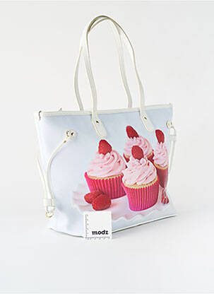 Geantă multibuzunare formă de geantă shopper alb Y NOT? femeie