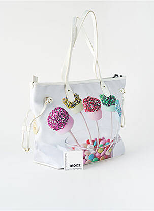 Geantă multibuzunare formă de geantă shopper alb Y NOT? femeie