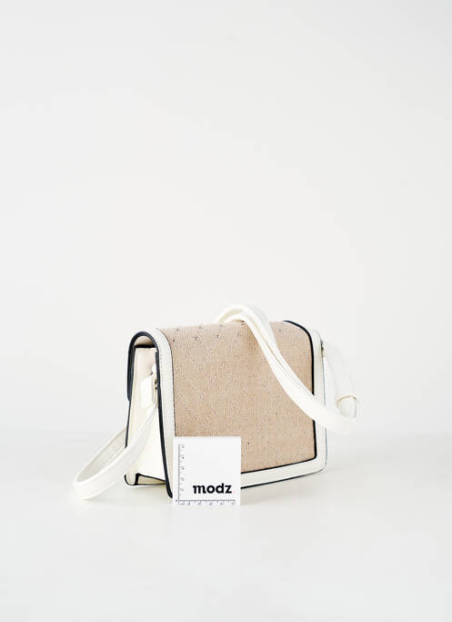 Geantă închidere cu rabat clipsat formă dreptunghiulară bej FUCHSIA femme