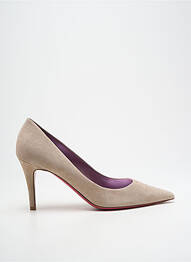 Pantofi cu toc nubuc toc de 7 la 9 cm bej URSULA MASCARO femme