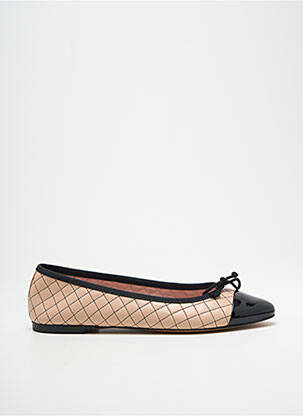 Balerine material neted toc plat până la 3 cm bej PRETTY BALLERINAS femeie