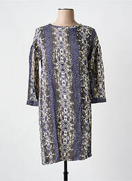 Rochie midi mâneci lungi mâneci lungi albastru TRUSSARDI JEANS femme