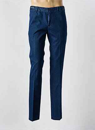 Pantalon chino țesătură poplin mărime normală albastru BLUE DENIM bărbat