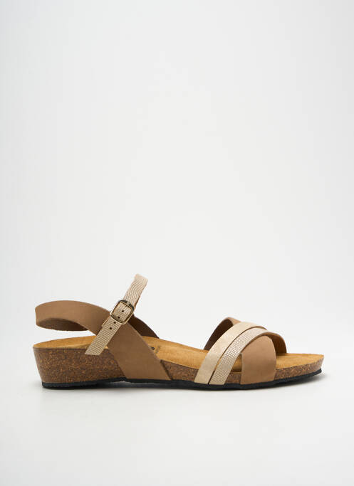 Sandale/Pantofi decupați bej PLAKTON femeie